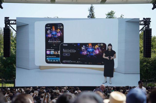 A photo of Apple’s new Games app for iOS 26.