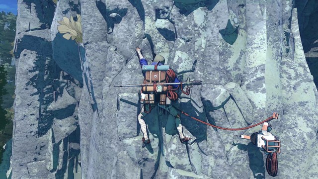 A screenshot from the video game Cairn.