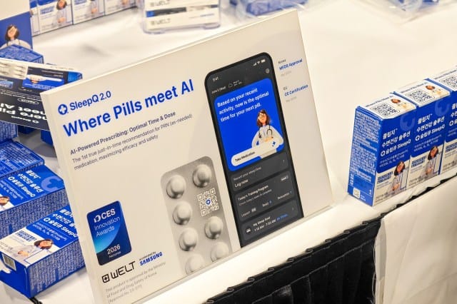 Gotta love a CES booth that hands out mystery pills like they’re candy.
