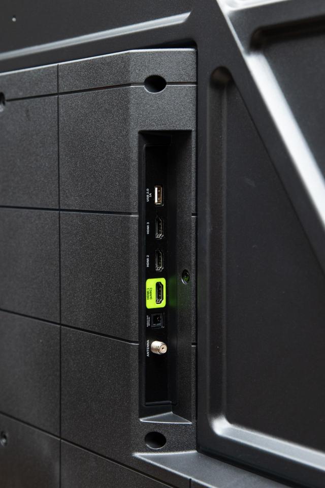 The connections panel on the Vizio Mini LED Quantum TV.