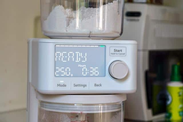Photo of the Sourdough Sidekick on a kitchen counter showing that the starter is ready to use