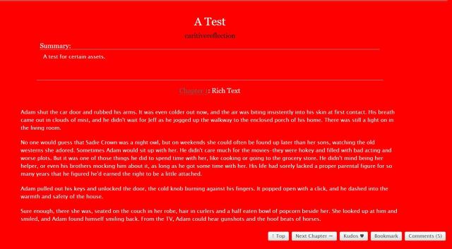 A screenshot showing a fanfic flagged by the AO3 Claude detector