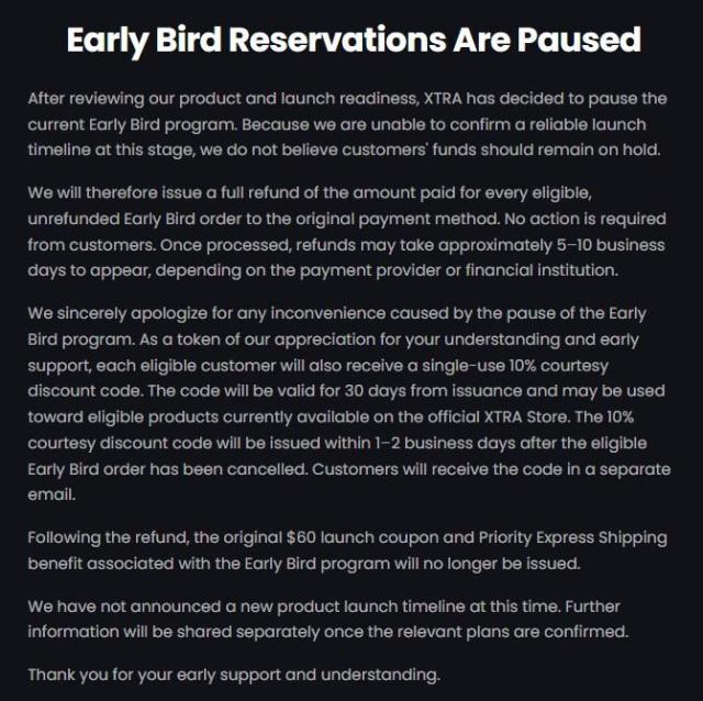 Xtra explains its “pause.” Here’s an FAQ page.
