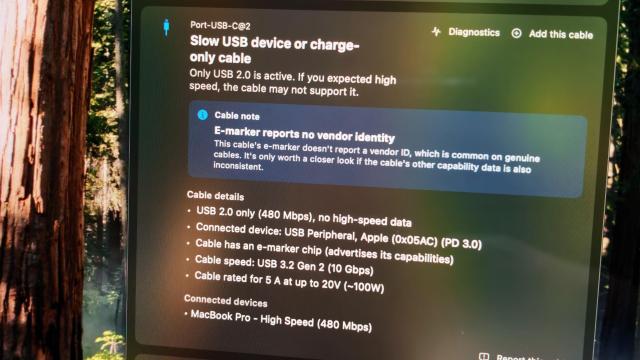 “Cable speed: USB 3.2 Gen 2 (10 Gbps).”