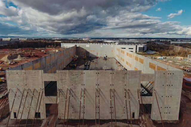 A data center under construction in Sterling, Virginia.