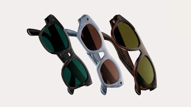A trio of Ray-Ban Meta Gen 3 glasses