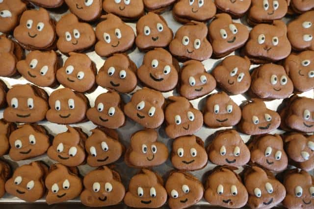 TORONTO, ON- JANUARY 12 – The Chocolate Banana poo emoji macaroon. The Daan Go Cake Lab offers up many varieties of macaroons that change seasonally. Daan Go Cake Lab opened at 3380 Midland Road by owner Christopher Siu in Toronto. (Steve Russell/Toronto Star via Getty Images)