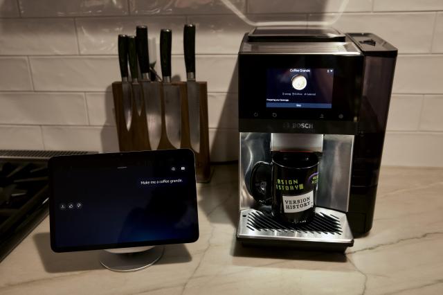 Alexa Plus has deeper integration with this smart Bosch coffee machine, making it better at handling more granular commands — such as “Make me a coffee grande” — but it’s inconsistent.