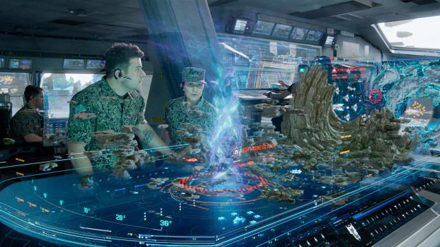 Almost everything in Avatar looks amazing in 3D, but the ops room is a special treat.