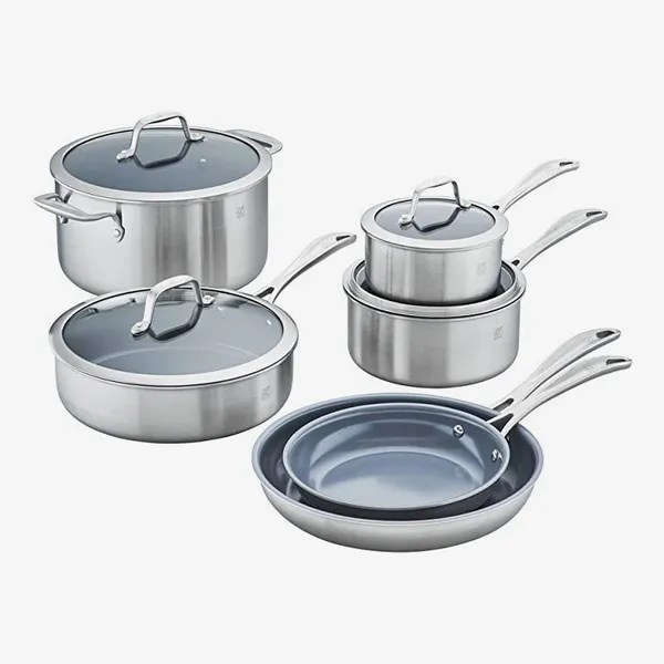 Zwilling J.A. Henckels Spirit Ceramic Nonstick Cookware Set, 10 piece