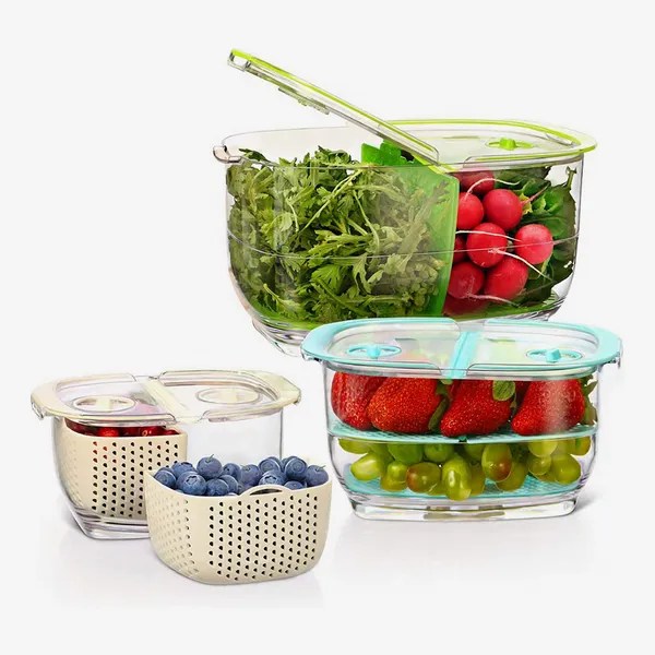 LUXEAR Fresh Produce Vegetable Fruit Storage Containers 3 Piece Set