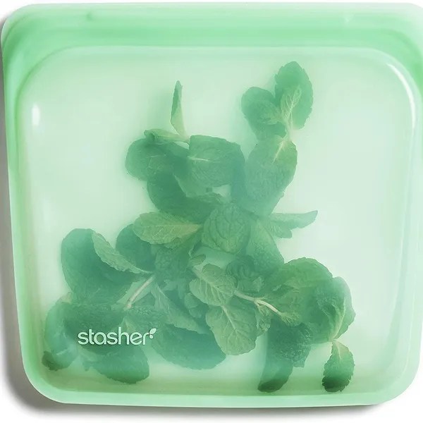 Stasher 100% Silicone Food Grade Reusable Storage Bag, Mint