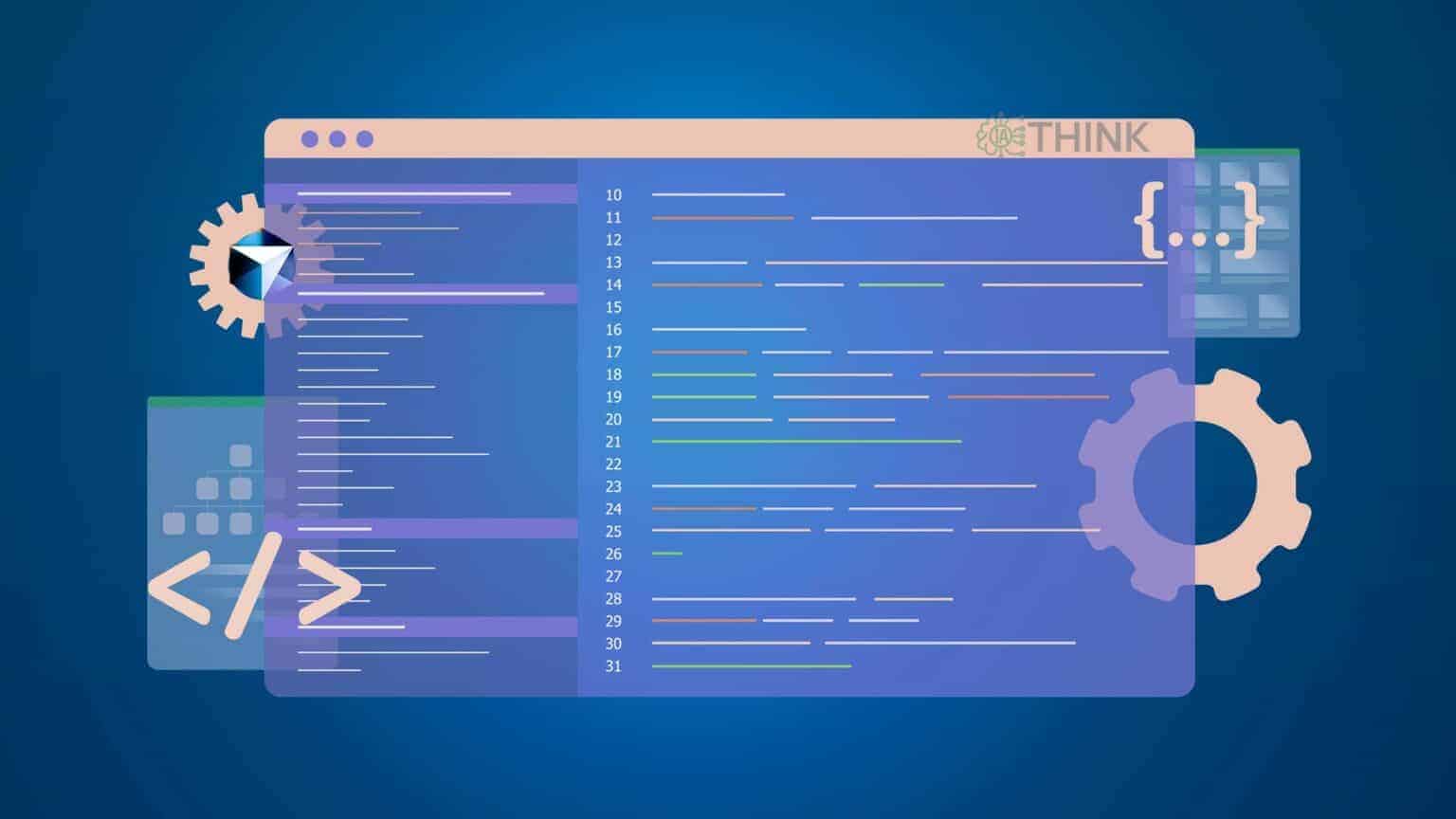 Representación gráfica de Cursor, mostrando una interfaz de programación con elementos de IA.