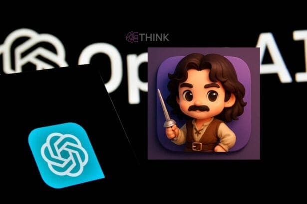 Imagen que muestra un icono 3D de estilo chibi junto a la marca de ChatGPT, ilustrando un tutorial.