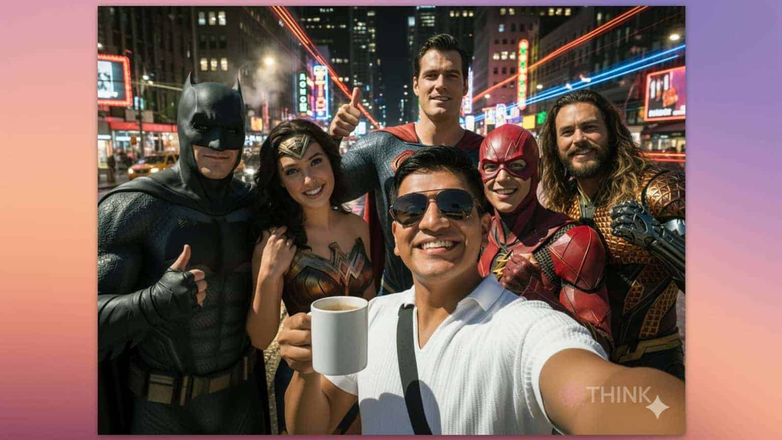 Selfie increíble con Batman, Superman y otros superhéroes de DC. ¡Una experiencia inolvidable con tus celebridades favoritas!