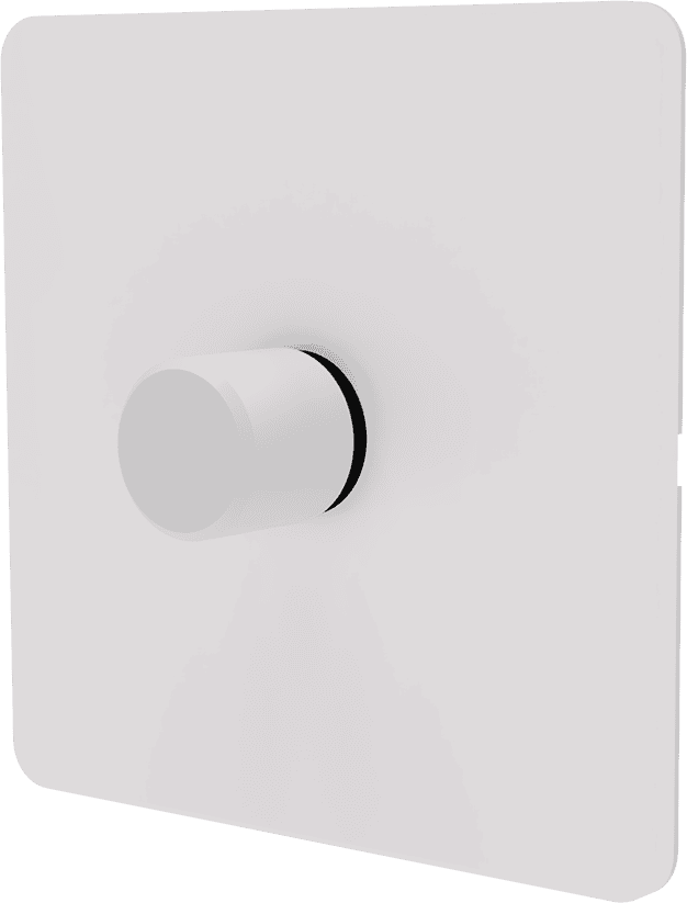 1-Gang White dimmer with plastic white knobs - alternative view