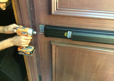 Door Replaced Added Push Bar