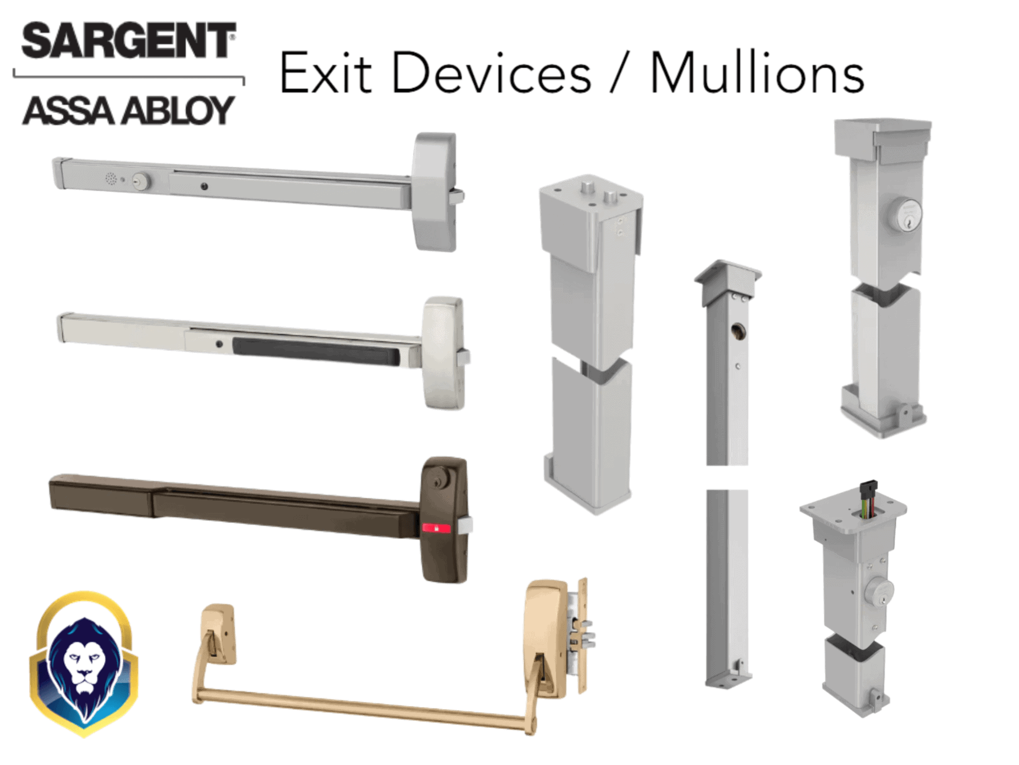 Sargent Assa Abloy Exit Devices : Mullions Schlage Knobs With King Locksmith And Doors Inc.