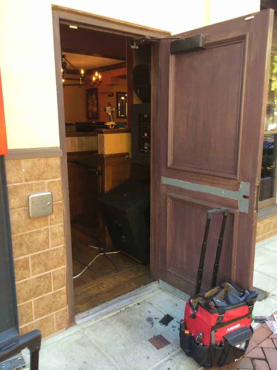 A Robust High Security Door Featuring Advanced Locking Mechanisms.