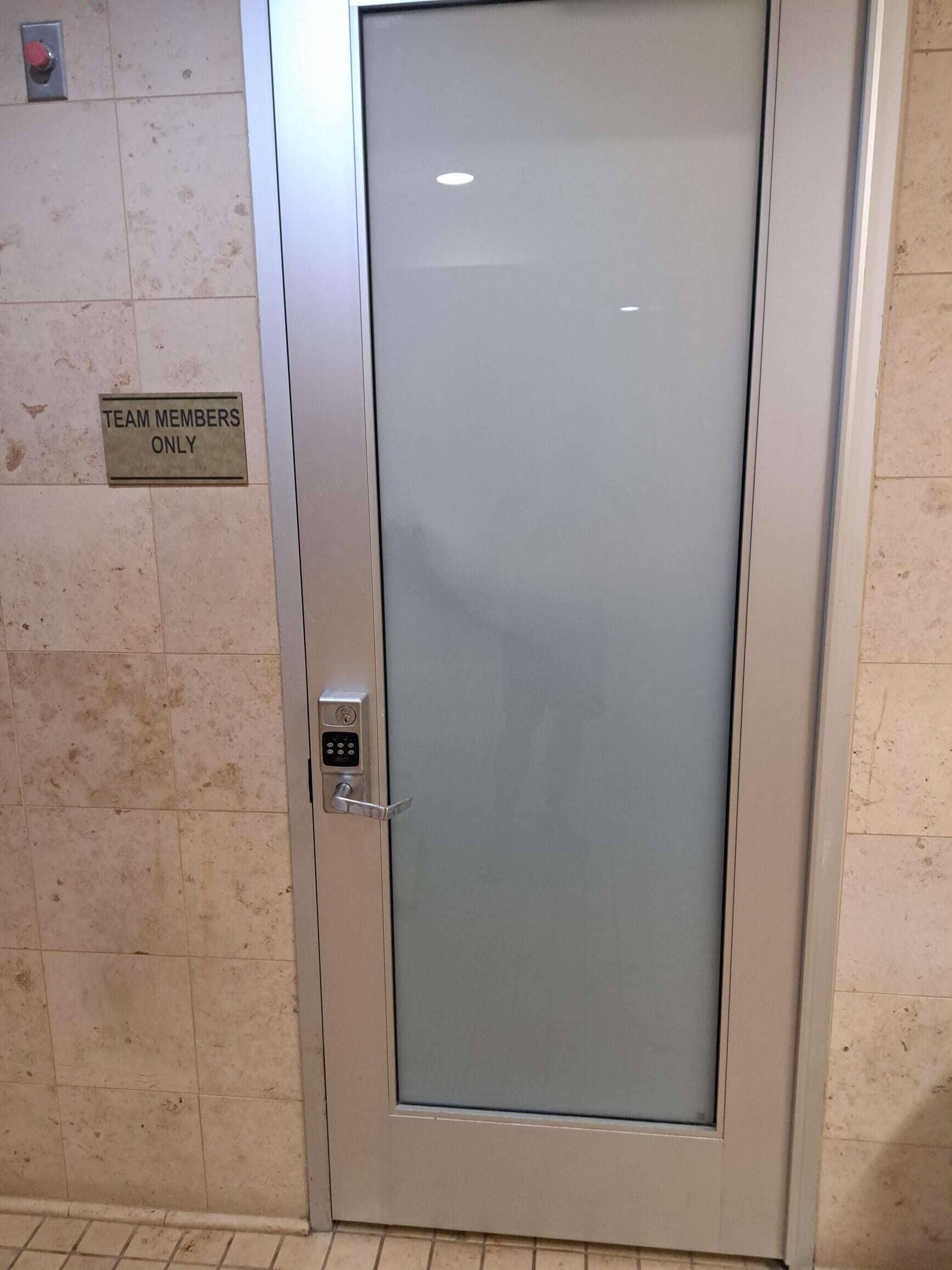 A Door With A Keyless Entry Lock Installed By A Keyless Entry Installation Locksmith.