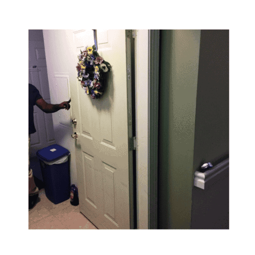 White Door Frame Repaired By King Locksmith In Silver Spring Md