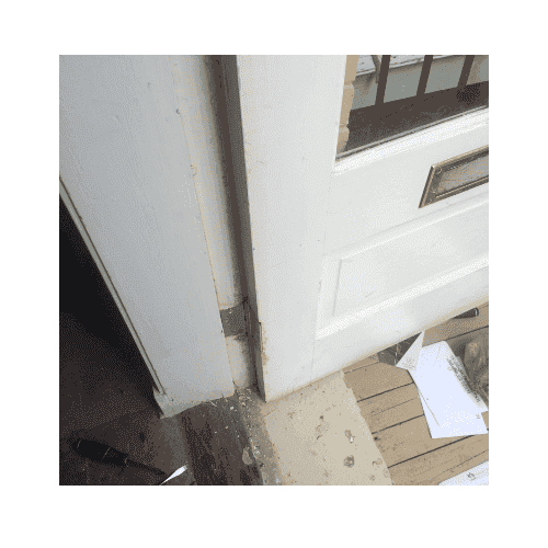 Door Jamb Repair In Rockville Maryland White Door With White Door Jamb Needs A Repair