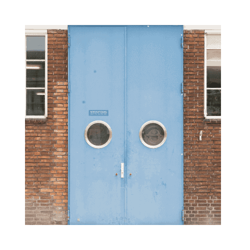 Industrial Door Repair In Gaithersburg Md Sample Blue Industrial Door For Repair In Gaithersburg Maryland