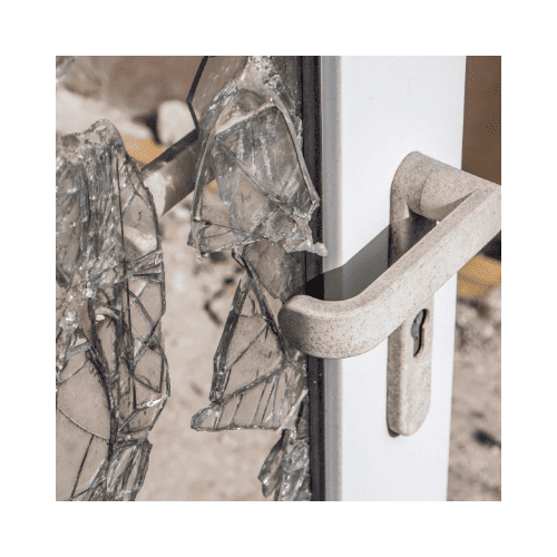 Broken Glass Door Near Door Knob After Bulgary Came Needs A Repair In Ellicott City Md