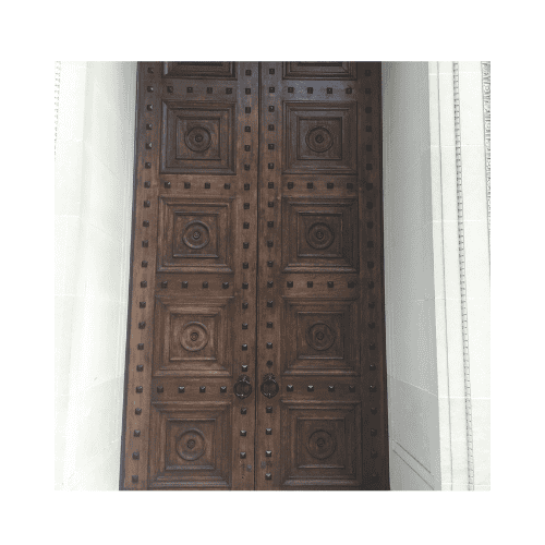 Actual Of Brown Antique Door Repaired By King Locksmith In Germantown
