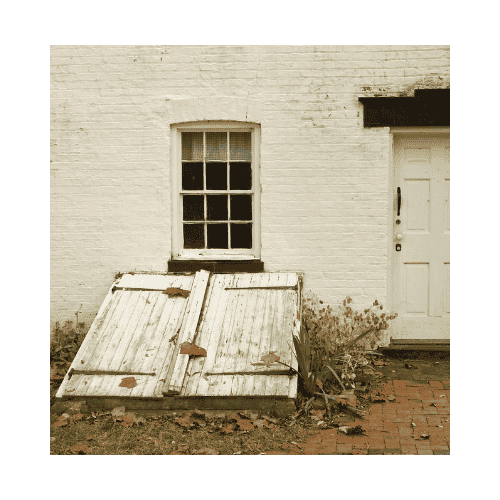 Open Rusted Cellar Door To Be Repair By King Locksmith In Germantown Md
