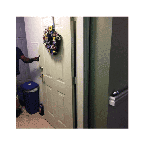 White Door Frame Repaired By King Locksmith In Germantown Md