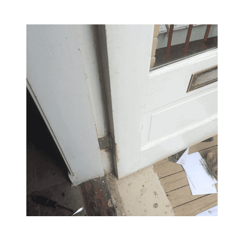 White Door Jamb Repaired By King Locksmith And Doors Inc. In Ellicott Maryland