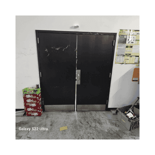 Black Double Door Was Repaired By King Locksmith In Ellicott City Maryland
