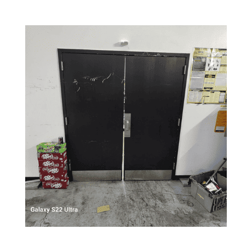 Black Double Door Was Repaired By King Locksmith In Germantown Maryland