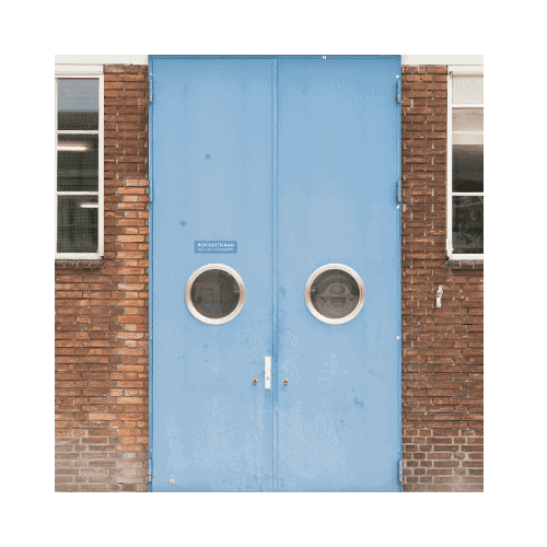 Industrial Door Repair In Glen Burnie Md Sample Blue Industrial Door For Repair In Glen Burnie Maryland