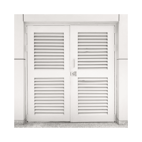 Sample Of White Louver Door In Ellicott City Maryland Repaired By King Locksmith And Doors Inc