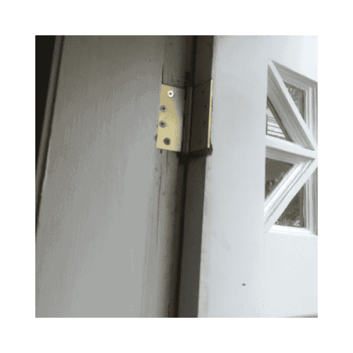 White Door With Golden Pivot &Amp; Hinge For Door Repair In Germantown Maryland By King Locksmith