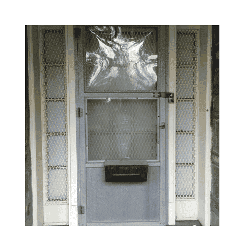 A Residential Door With A Screen Recently Repaired By King Locksmith In Germantown Md