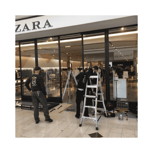 Storefront Door Repair In Bowie Md Locksmiths In Black Repairing The Storefront Door In Bowie Md