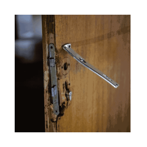 The Door Knob Was Damaged After The Burglary In Hyattsville