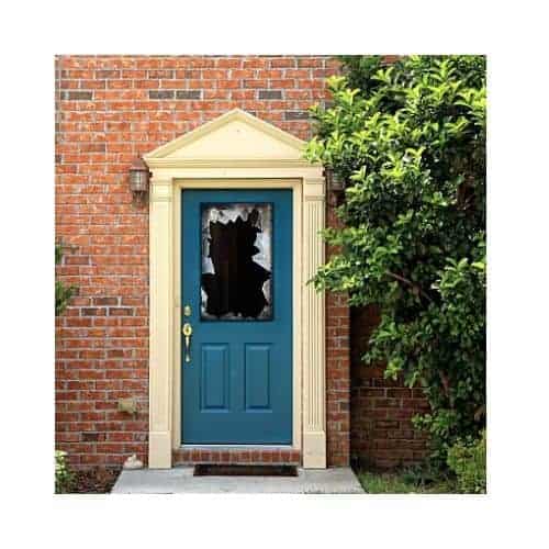 Blue Door Got Broken After The Burglary In Burtonsville