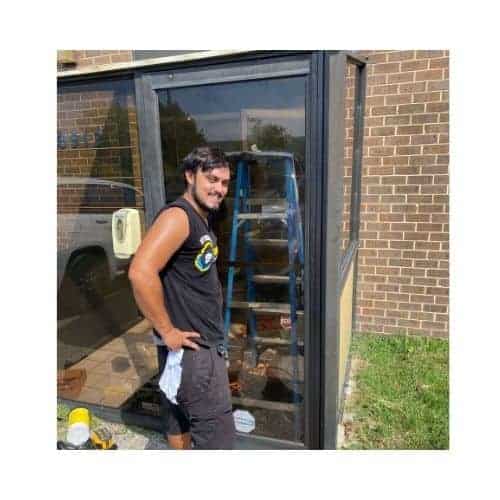 Aluminum Door Repair In Burtonsville Maryland Repaired By One Of The King Locksmith'S Staff