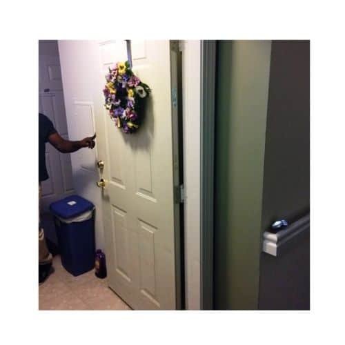 White Door Frame Repaired By King Locksmith In Burtonsville Md