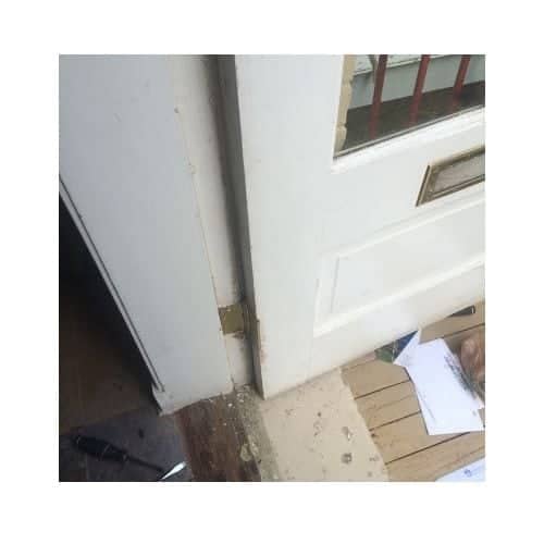 White Door Jamb Repaired By King Locksmith And Doors Inc. In Burtonsville Maryland