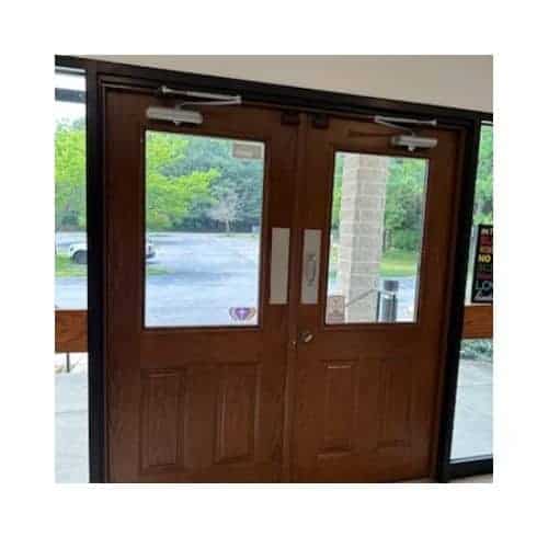 Brown Fiber Glass Door Repaired By King Locksmith In Burtonsville Md