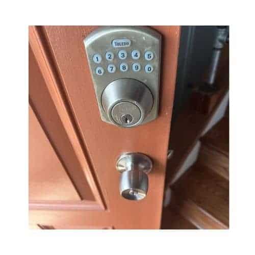 Brown Keyless Door With Silver Door Know Needs A Repair In Burtonsville Maryland