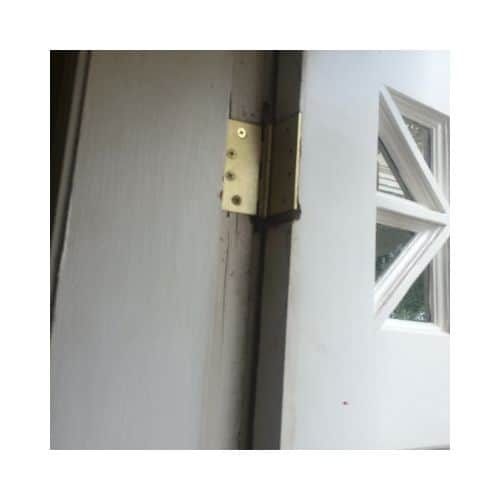 White Door With Golden Pivot &Amp; Hinge For Door Repair In Burtonsville Maryland By King Locksmith