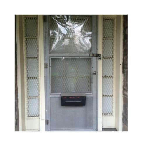 A Residential Door With A Screen Recently Repaired By King Locksmith In Burtonsville Md