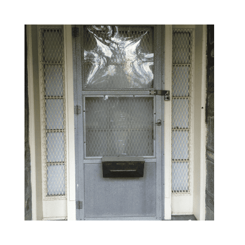 A Residential Door With A Screen Recently Repaired By King Locksmith In Upper Marlboro Md