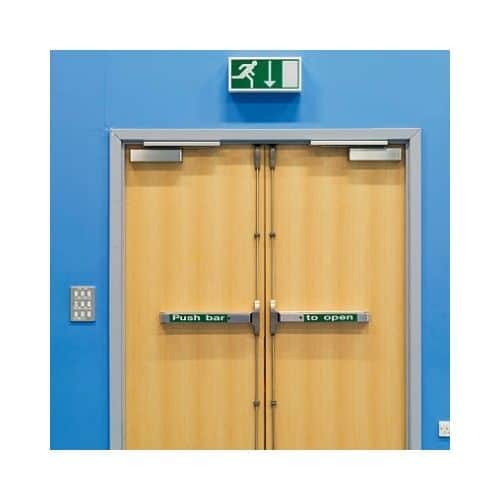 Blue And Brown Emergency Exit Door Compliance In Burtonsville Md